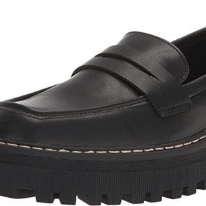 Black Chunky Loafers Cool Planet by Steve Madden